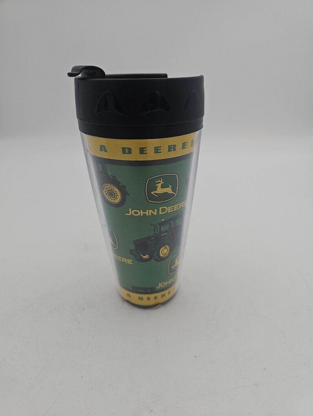 Travel Cup John Deere Tumbler Green Yellow Tractor 16 oz Thermoserv